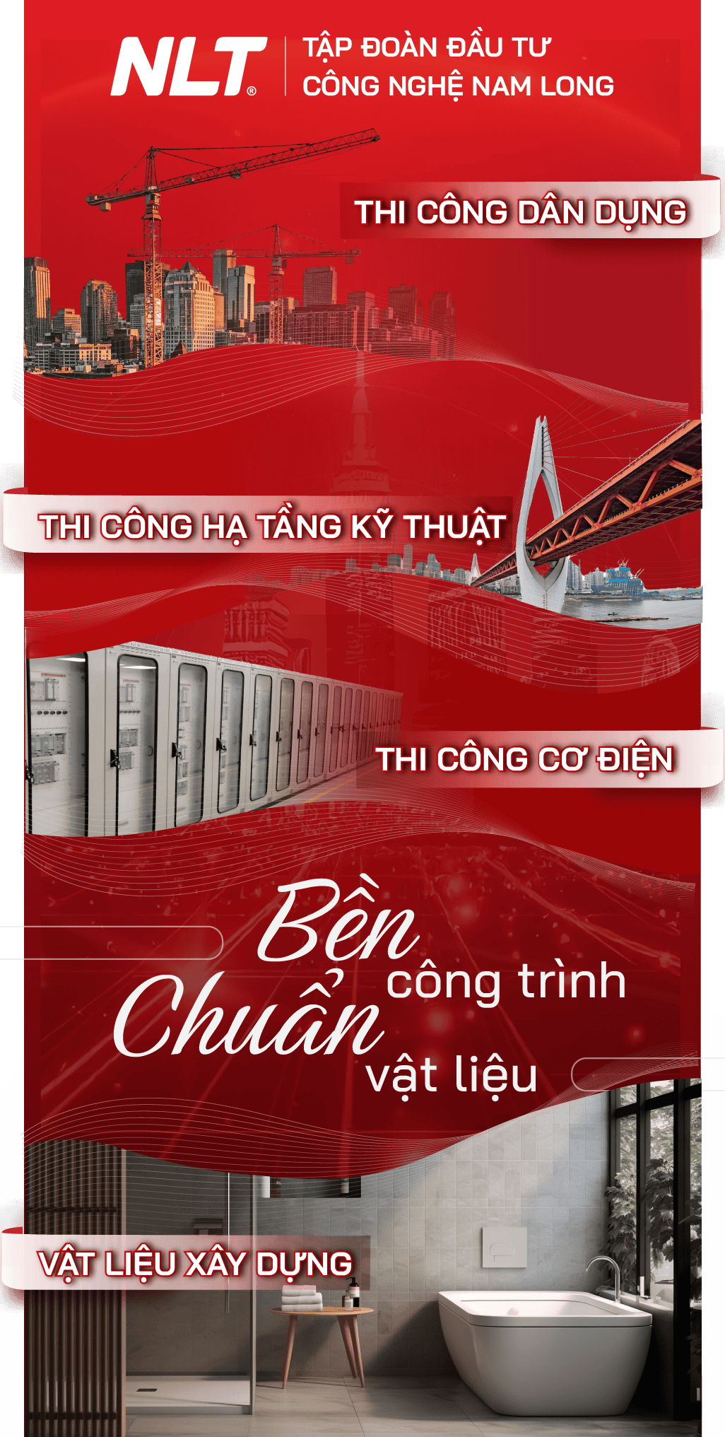 NLT Group Bền công trình, chuẩn vật liệu