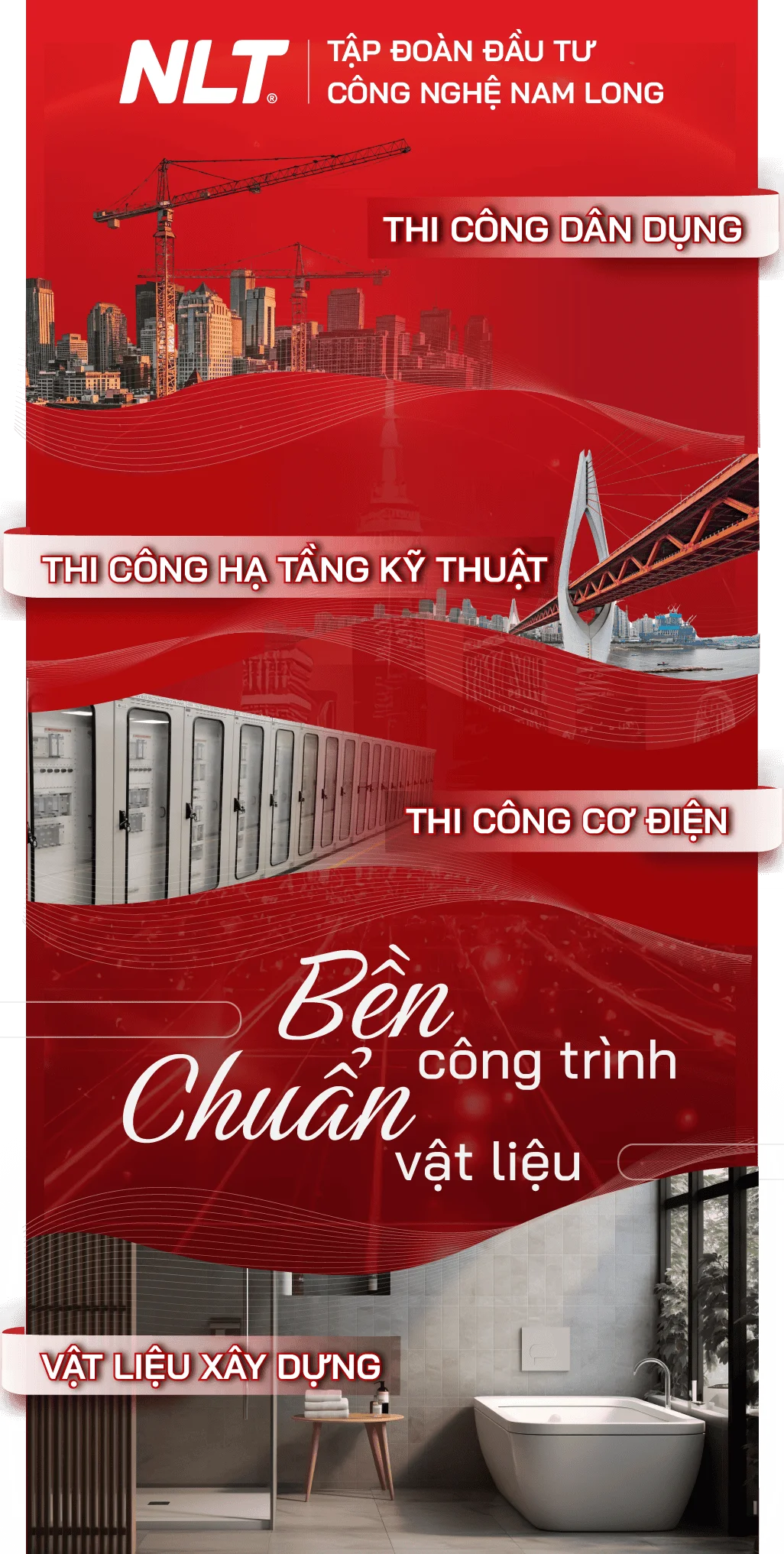 NLT Group Bền công trình, chuẩn vật liệu