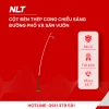 Cột đèn thép cong chiếu sáng đường phố và sân vườn