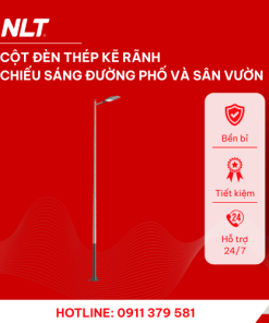 Cột đèn kẻ rãnh chiếu sáng đường phố và sân vườn