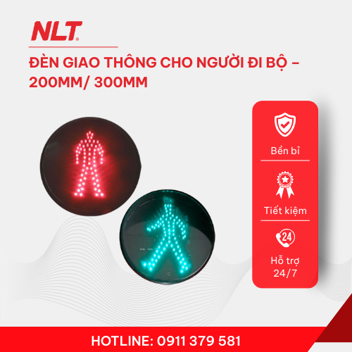 Đèn giao thông cho người đi bộ – 200mm/300mm