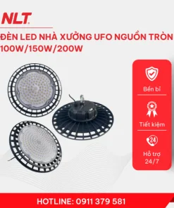Đèn LED nhà xưởng UFO nguồn tròn X2 100W/ 150W/ 200W