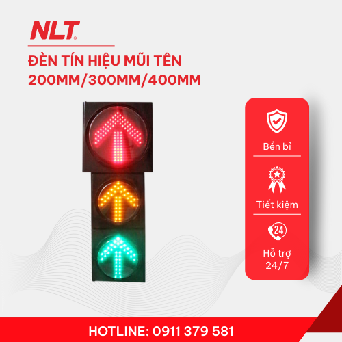 Đèn tín hiệu mũi tên 200mm/300mm/400mm