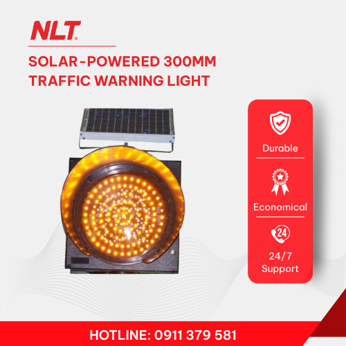 NLT – Solar-powered 300mm traffic warning light