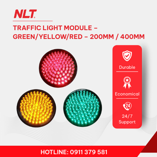 Traffic light module – Green / Yellow / Red – 200mm / 400mm