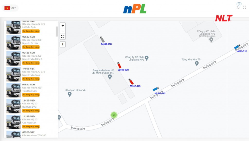 Showcase dự án gia công phần mềm NLT Group - Phần mềm TMS lưu trữ thông tin và phân tích dữ liệu