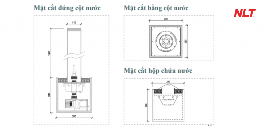 Cấu tạo bộ phận hộp chứa nước