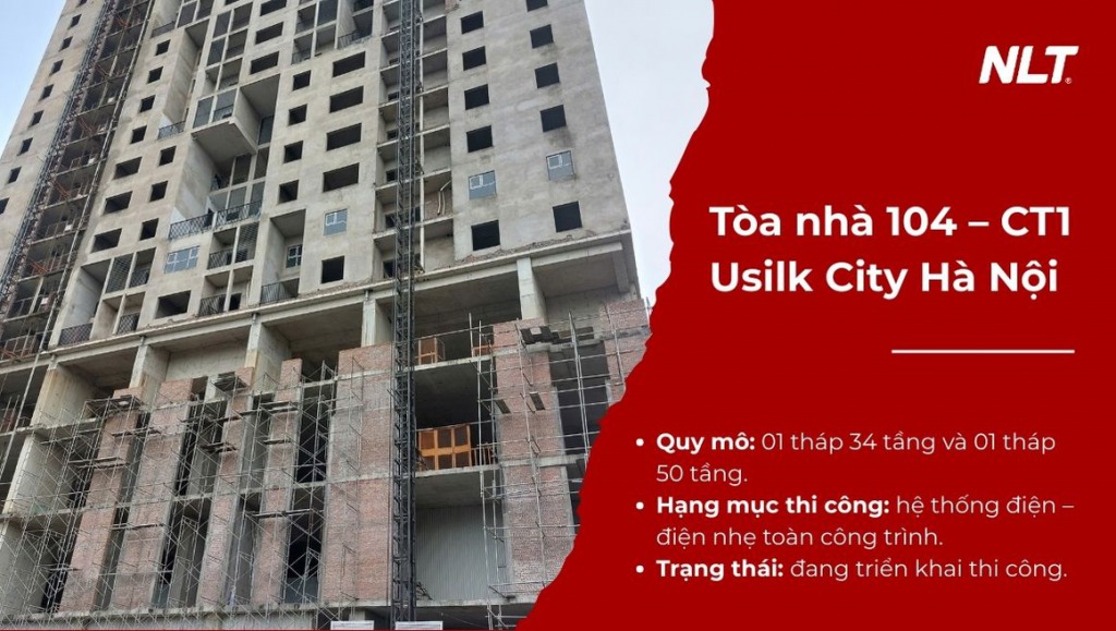 Hệ thống cơ điện tại Usilk City được NLT Group thiết kế và thi công theo tiêu chuẩn quốc gia