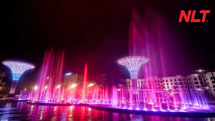 Hệ thống nhạc nước nghệ thuật NLT Group vận hành ổn định, phù hợp không gian công cộng