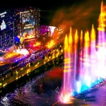 Hiệu ứng nhạc nước nghệ thuật kết hợp ánh sáng được thiết kế và điều khiển đồng bộ