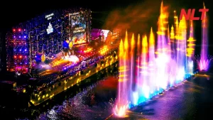 Hiệu ứng nhạc nước nghệ thuật kết hợp ánh sáng được thiết kế và điều khiển đồng bộ