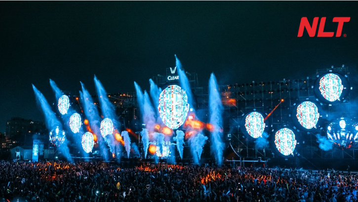 Hiệu ứng ánh sáng – nước tạo điểm nhấn cho sân khấu ngoài trời