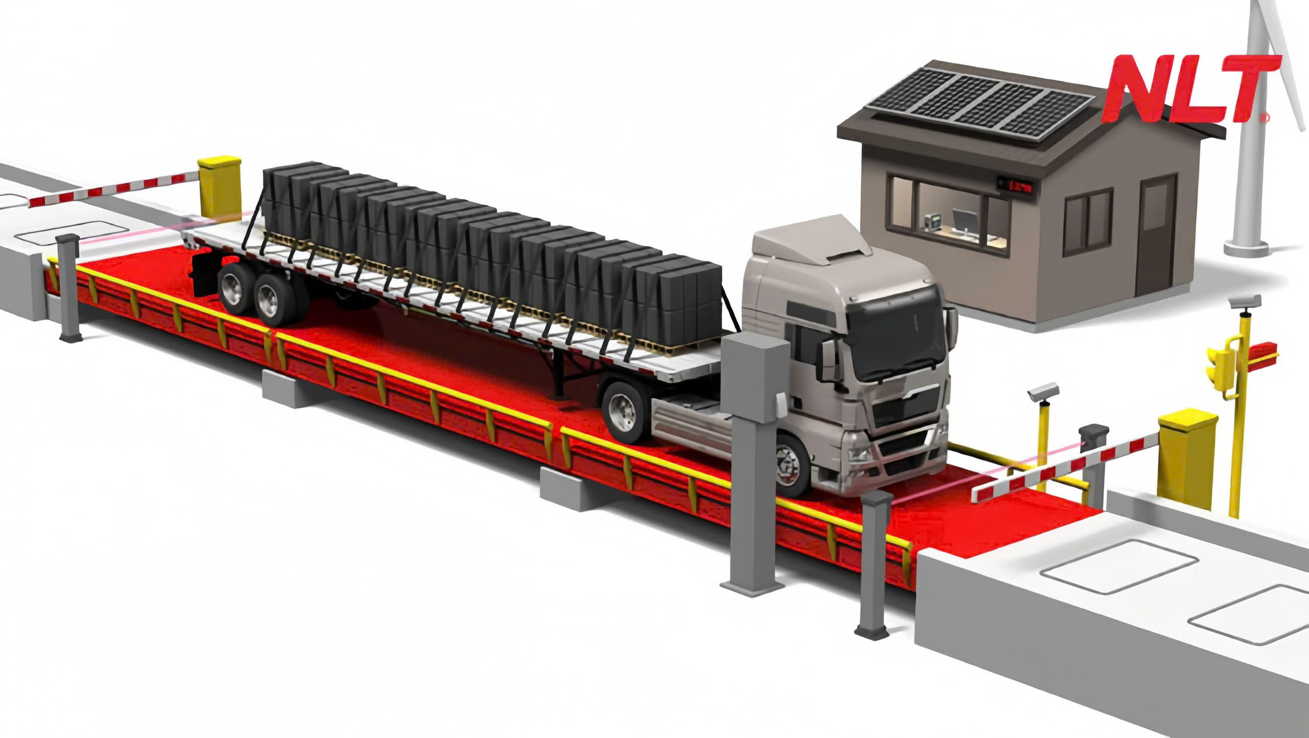 Mô phỏng hệ thống cân xe thông minh với bàn cân tĩnh và cabin điều hành