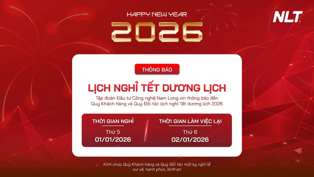 NLT Group thông báo lịch nghỉ Tết Dương lịch 2026