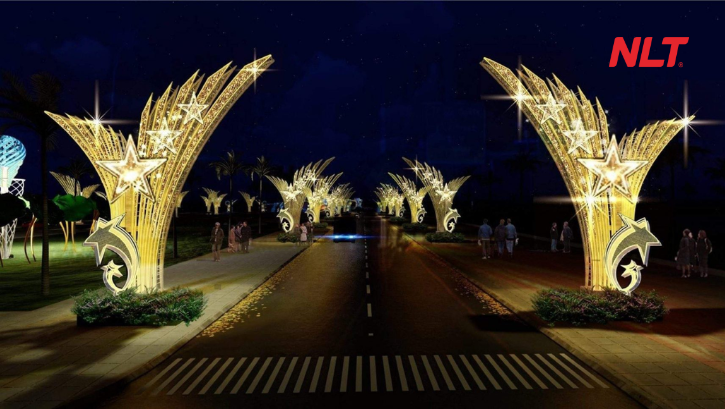 Kịch bản được kiểm tra tổng thể vào ban đêm để đảm bảo ánh sáng hài hòa, không rối và không gắt