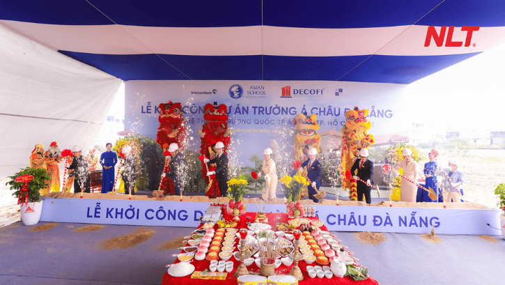 Nghi thức khởi công dự án Trường Á Châu Đà Nẵng với sự tham dự lãnh đạo thành phố và các đơn vị liên quan