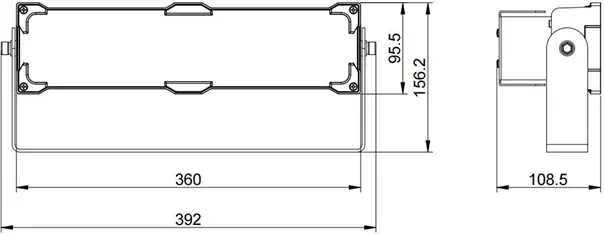 den pha led dang thanh 100w kich thuoc