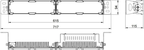 den pha led dang thanh 150w kich thuoc