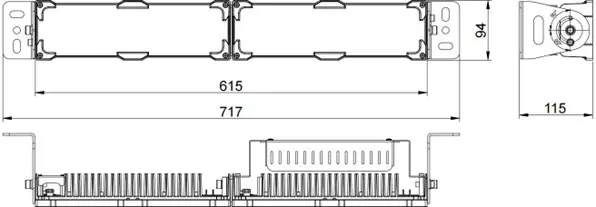 den pha led dang thanh 150w kich thuoc