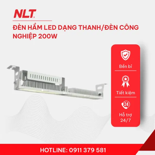 Đèn hầm LED dạng thanh đèn công nghiệp 200W