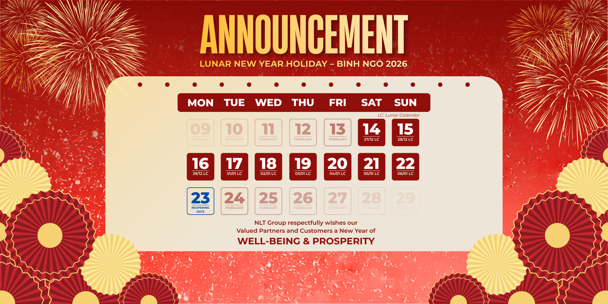 nlt group lunar new year holiday schedule – year of the horse 2026