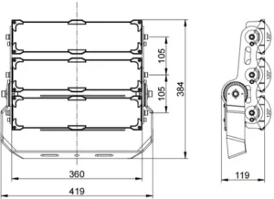 kich thuoc den pha led 300w nlt 11zon